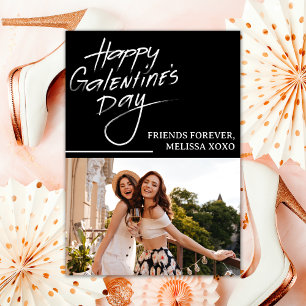 Happy Galentine's Day Black Vriendinnen Foto Feestdagenkaart