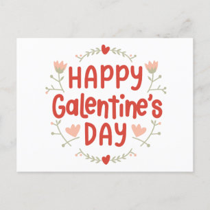 Happy Galentines Day - bloemenontwerp Briefkaart