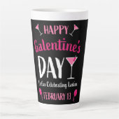 Happy Galentine's Day Februari 13 Latte Mok (Voorkant)