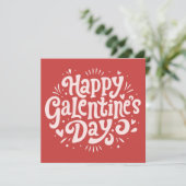Happy Galentine's Day Kaart (Staand voorkant)
