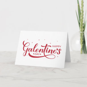 Happy Galentine's Day-kalligrafie Kaart