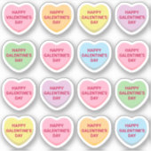 Happy Galentine's Day pastel aangepaste snoep hart Sticker (Voorkant)