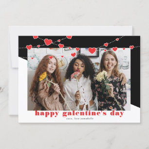 Happy Galentine's Day Photo Holiday Card Feestdagenkaart