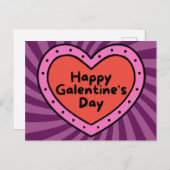 Happy Galentine's Day Platonic Valentijn Briefkaart (Voorkant / Achterkant)