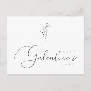 Happy Galentines Day Quote Botanical Briefkaart