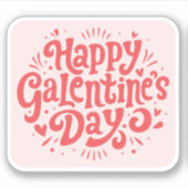 Happy Galentine's Day Sticker (Voorkant)
