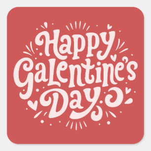 Happy Galentine's Day Vierkante Sticker
