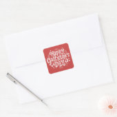 Happy Galentine's Day Vierkante Sticker (Envelop)
