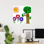 Happy Garden Kinderen Poster (Thuiskantoor)