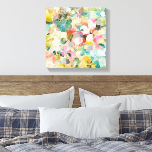 Happy Garden | Zachte pasta's Canvas Afdruk (Insitu (Slaapkamer))