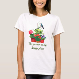Happy Gardening / Vloertuin met Hummingbird T-shirt