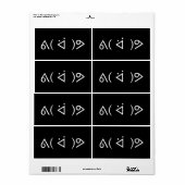 Happy Gary ᕕ( ᐛ )ᕗ Meme Emoticon Emoji Text Art Etiket (Full Sheet)