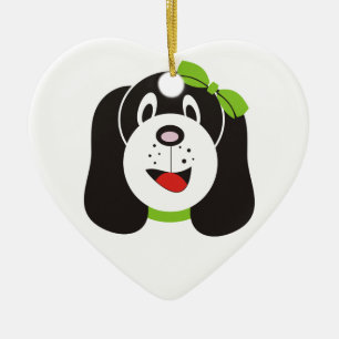 Happy gekke puppy aangepaste ornament