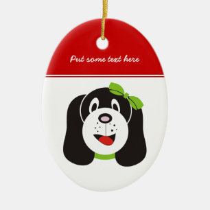 Happy gekke puppy aangepaste ornament