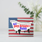Happy George Birthington's Washday Products Briefkaart (Staand voorkant)