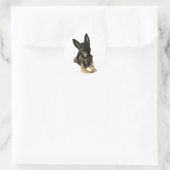 Happy German Shepard style dog sticker (Sac)