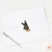 Happy German Shepard style dog sticker (Enveloppe)