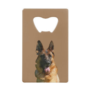 Happy German Shepherd Bottle Opener Kredietkaart Flessenopener