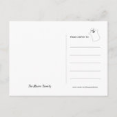 Happy Ghost, Black Halloween Party Invitation (Dos)