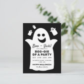 Happy Ghost, Black Halloween Party Invitation (Debout devant)