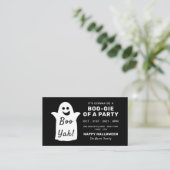 Happy Ghost, Black Halloween Party Invitation de b (Debout devant)