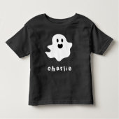 Happy Ghost en de naam kinder Halloween Kinder Shirts (Voorkant)