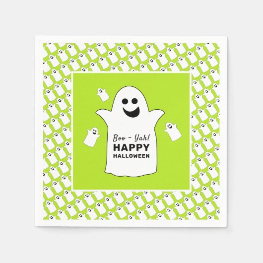 Happy Ghost, Green Halloween Party Servet (Voorkant)
