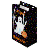 Happy Ghost Halloween Sac cadeau (Devant Angle)