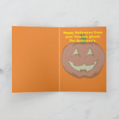 Happy Ghost Halloween Wenskaart Kaart (Binnen)