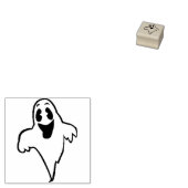 Happy ghost illustratie art stempel (Gestempeld)