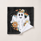 Happy Ghost Motif Retro Hippie Vibe (Gant de toilette)