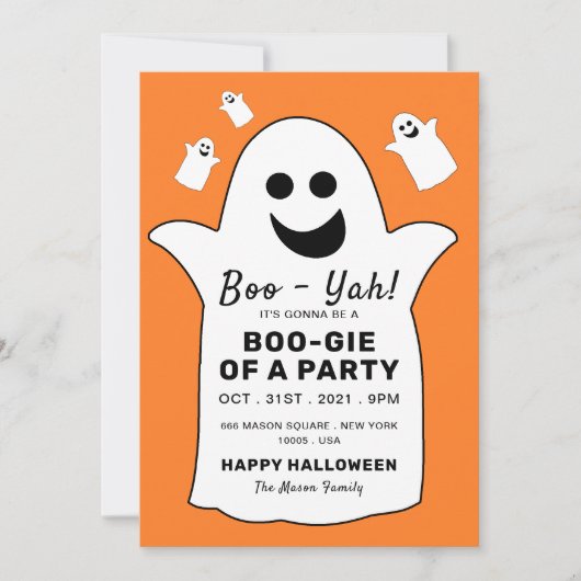Happy Ghost, Oranje Halloween Party (Voorkant)