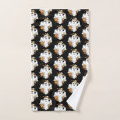 Happy Ghost Pattern Retro Hippie Vibe Bad Handdoek (Handdoek)