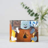 Happy Ghost Pumpkin Briefkaart (Staand voorkant)
