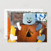 Happy Ghost Pumpkin Briefkaart (Voorkant / Achterkant)