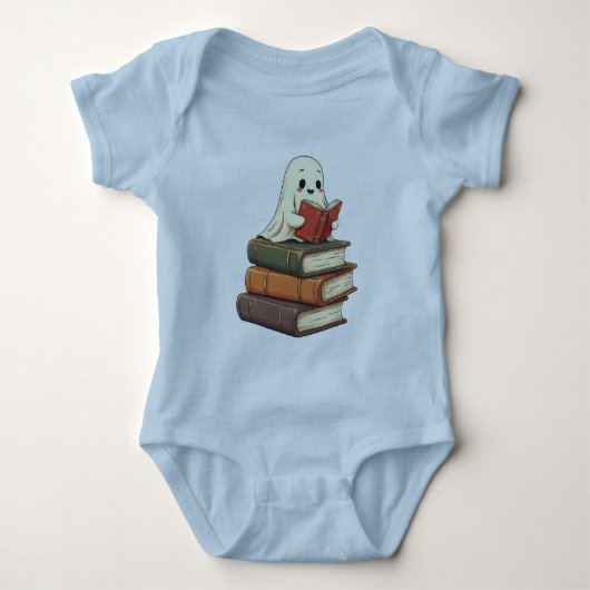 Happy Ghost Reader - Funny Bookworm Romper (Voorkant)