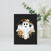 Happy Ghost Retro Hippie Vibe Briefkaart (Staand voorkant)