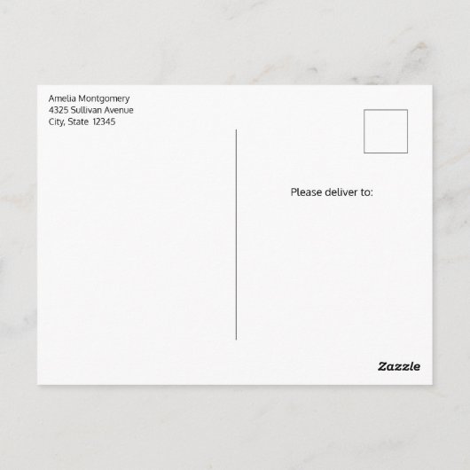 Happy Ghost Retro Hippie Vibe Briefkaart (Achterkant)