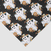 Happy Ghost Retro Hippie Vibe Pattern Tissuepapier (Detail)