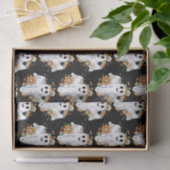 Happy Ghost Retro Hippie Vibe Pattern Tissuepapier (Geschenk)