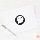 Happy Ghost Ronde Sticker (Envelop)