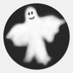 Happy Ghost-Sticker Ronde Sticker