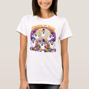 Happy Ghosts - un T-shirt Halloween amusant