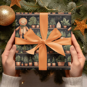 Happy Gingerbread Man Kerstmis Cadeaupapier