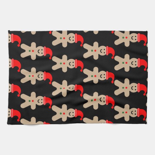 Happy Gingerbread man Winter Theedoek (Horizontaal)