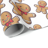 Happy Gingerbread Mannen Cadeaupapier (Rol Hoek)