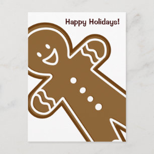 Happy Gingerbread Tall man Feestdagenkaart