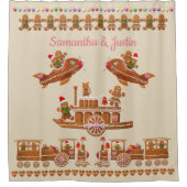 Happy Gingerbrood Cookies Douchegordijn (Voorkant)