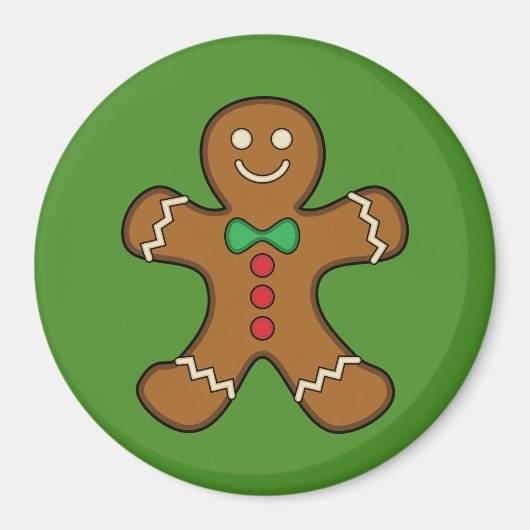 Happy Gingerbrood Man Magneet (Voorkant)