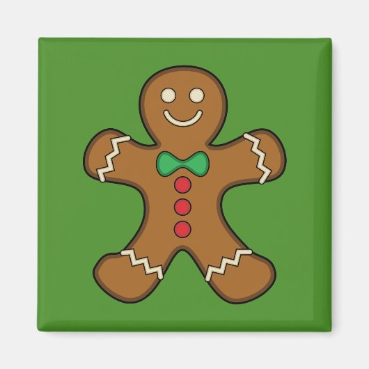 Happy Gingerbrood Man Magneet (Voorkant)